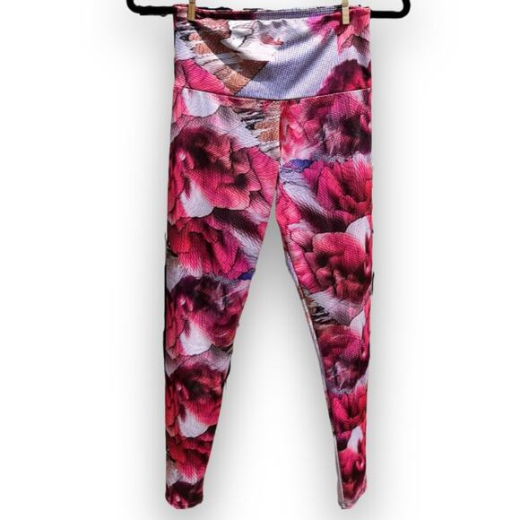 Colorful Unique Printed Leggings - Pink Multi - Size S/M - Picture 1 of 8